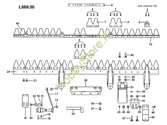 Picture of Barra falciante L0066900 FC 120 (K800 H) Falciatrice