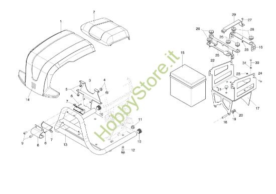 Picture of Cofano ad iniezione (Versione frizione multidisco) MAK 17 S Motocoltivatore