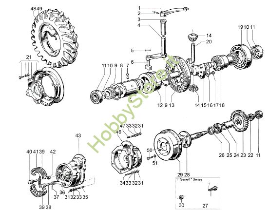 Picture of Ponte, freni e ruote MAK 18 S Motocoltivatore