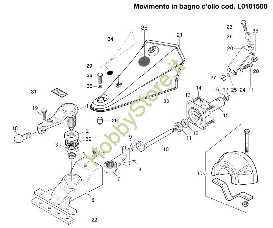 Picture of Movimento in bagno d'olio L0101500 MAK 18 S Motocoltivatore