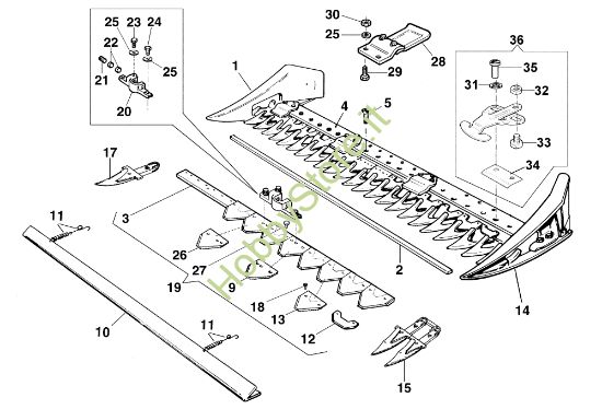 Picture of Barra falciante semifitta 69229084/69229085/69229086/69229087 MAK 18 S Motocoltivatore