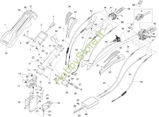 Picture of Piantone e stegole KAM 7 S Motocoltivatore