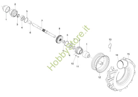 Picture of Ponte e ruote FC 130 S Falciatrice