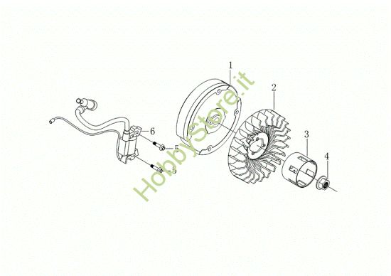 Picture of Volano e bobina 118 (K900 HR) - EURO5 Motozappa