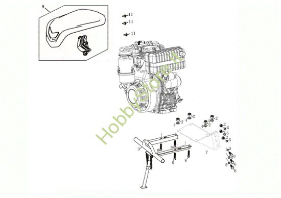 Picture of Motore 118 D (K7000 HDR) - EURO5 Motozappa