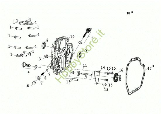 Picture of Coperchio basamento 118 D (K7000 HDR) - EURO5 Motozappa