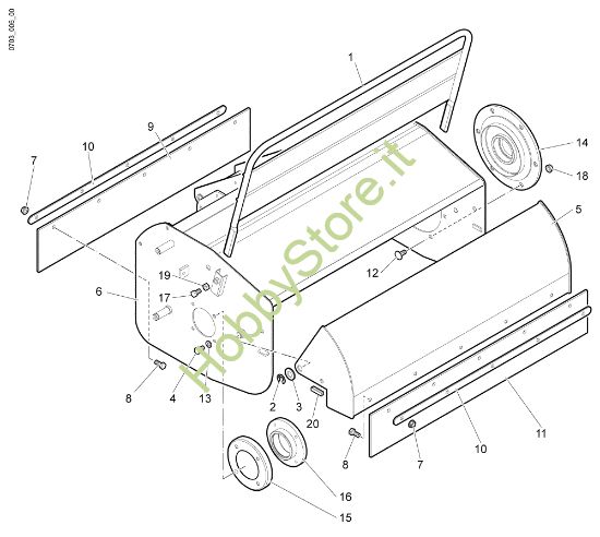 Picture of Cofano di protezione (Rotore) NTS 65 (K1100 H) Trinciasarmenti