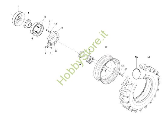 Picture of Freno e ruote FC 145 S Falciatrice
