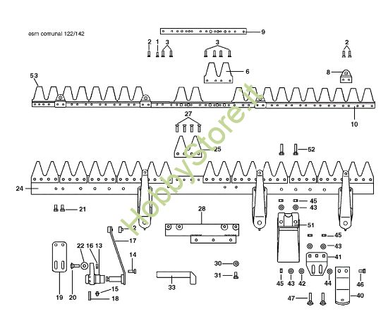 Picture of Barra falciante COMUNAL 69229037/69229038 FC 145 S Falciatrice