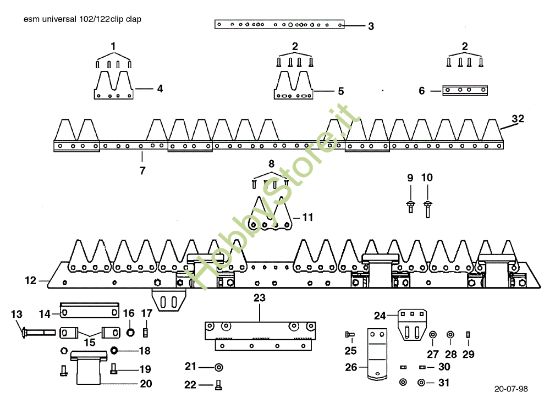 Picture of Barra falciante "UNIVERSAL" 69229035/69229036 FC 130 S (2020) Falciatrice