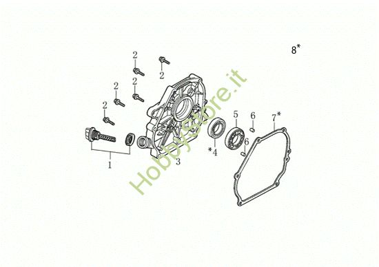 Picture of Coperchio basamento MOTORE K800 H (EURO 5) Motore K800H(EURO 5)