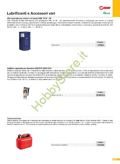 Picture of  Lubrificanti e accessori vari
