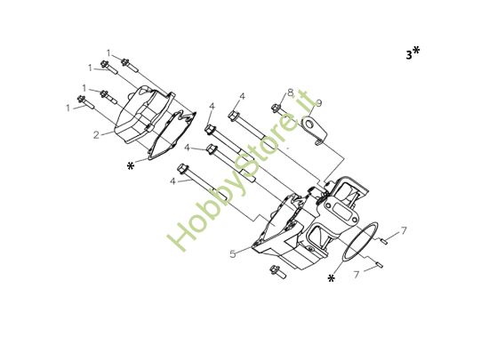 Picture of Testa cilindro MOTORE K7000 HD - conico / conical Motore