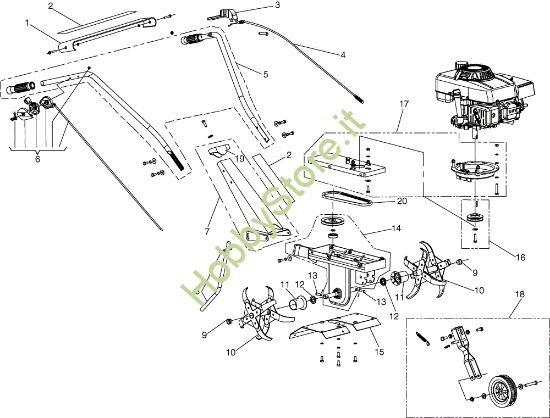 Picture of Esploso completo 119 (Fino/Until 2009) Motozappa