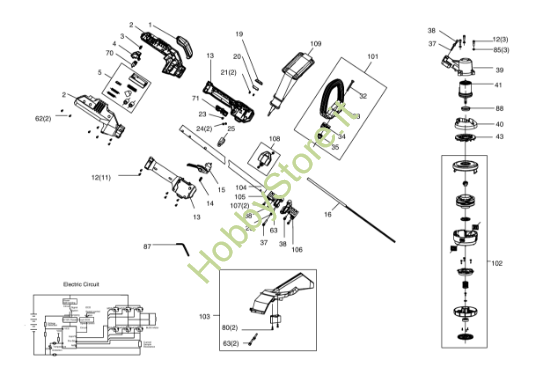 Picture of Esploso della macchina KG161.9 Kress