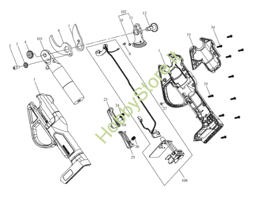 Picture of Esploso della macchina KG340.9 Kress