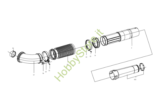 Picture of Esploso Tubo KC500.9  Kress