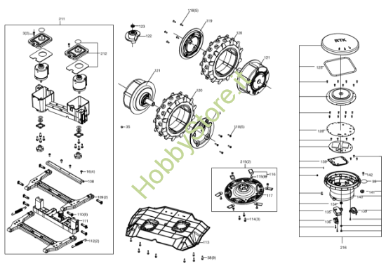 Picture of Esploso KR233E Motore Kress