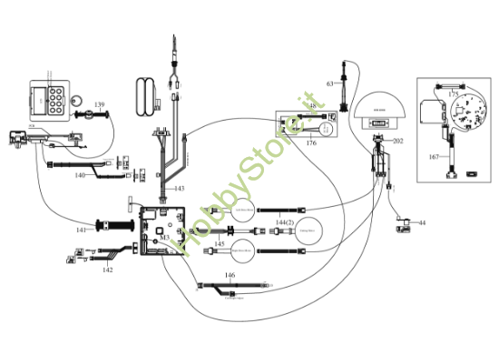 Picture of Esploso KR160E Circuito Impianto elettrico Kress