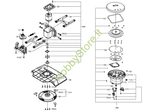 Picture of Esploso KR160E Motore Kress