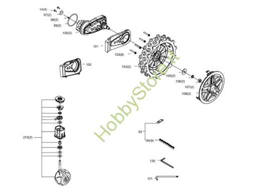 Picture of Esploso KR173E Ruote e accessori Kress