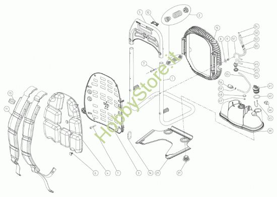 Picture of Telaio, schienale, serbatoio BL1200 