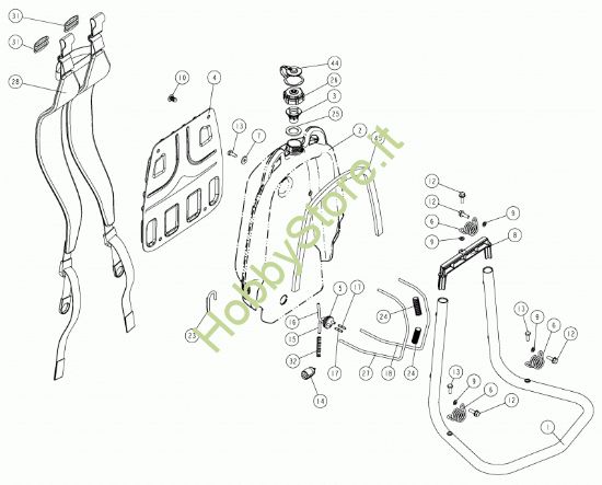 Picture of Telaio, serbatoio e schienale BL6S