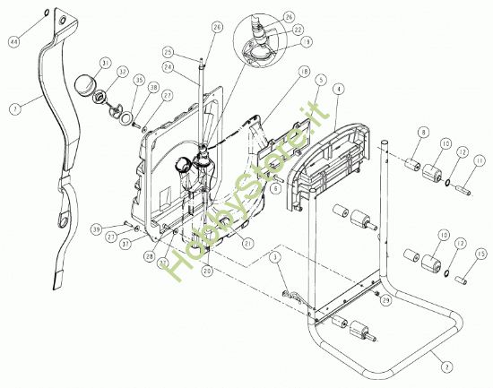 Picture of Telaio, serbatoio e schienale BL77F
