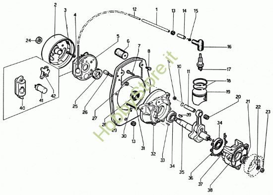 Picture of Motore C3 (mod con volano magnete) prodotto dal  04/04/89