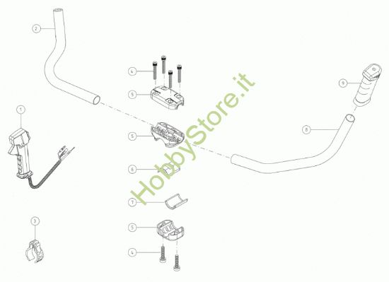 Picture of Manubrio con impugnatura DC5M