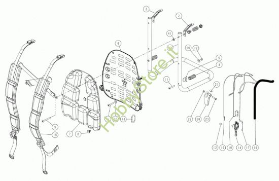 Picture of Telaio, schienale, spallacci L3EVO prodotto dal  C/D L.12/