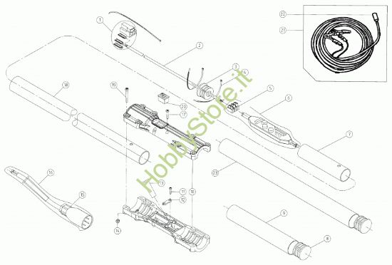 Picture of Gruppo comandi e asta fissa Elivo modello SB200F2