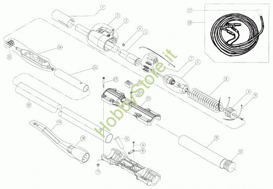 Picture of Gruppo comandi e aste telescopiche Elivo modelli SB100T2 e SB200T2