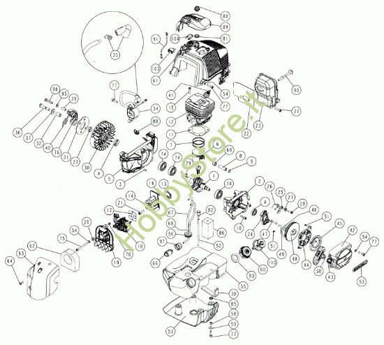 Picture of Motore C5SC 52cc  prodotto dal 26/07/2016  al  30/09/2016