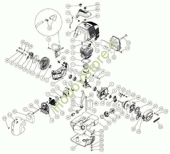 Picture of Motore C5SC 52cc  prodotto dal 27/08/2015  al  25/07/2016