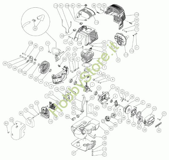 Picture of Motore C5SC 52cc Eur5  prodotto dal 03/05/2023