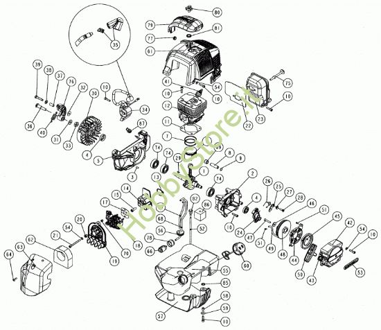 Picture of Motore C5SC 52cc  prodotto dal 30/09/2009  al  25/11/2009