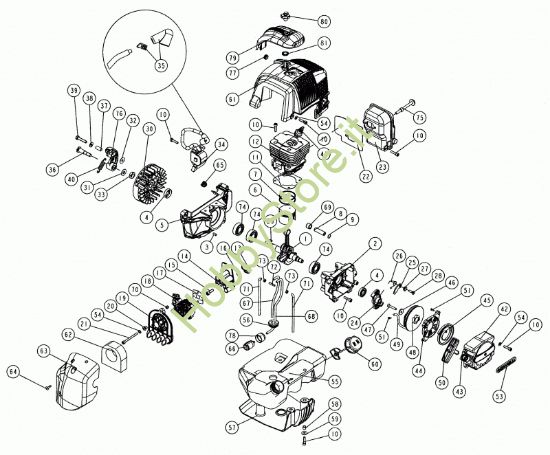 Picture of Motore C5SC 52cc  prodotto dal 07/12/2007  al  09/03/2008