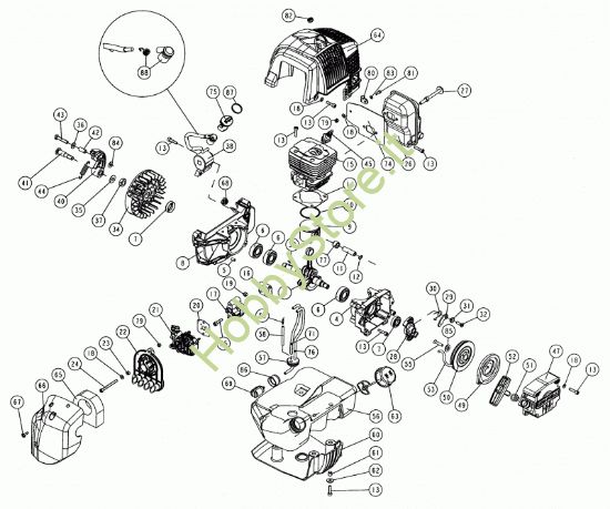 Picture of Motore C5SC 52cc  prodotto dal 12/06/2006  al  30/04/2007