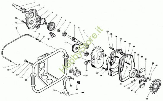Picture of Telaio, riduttore e frizione prodotto dal  1989 