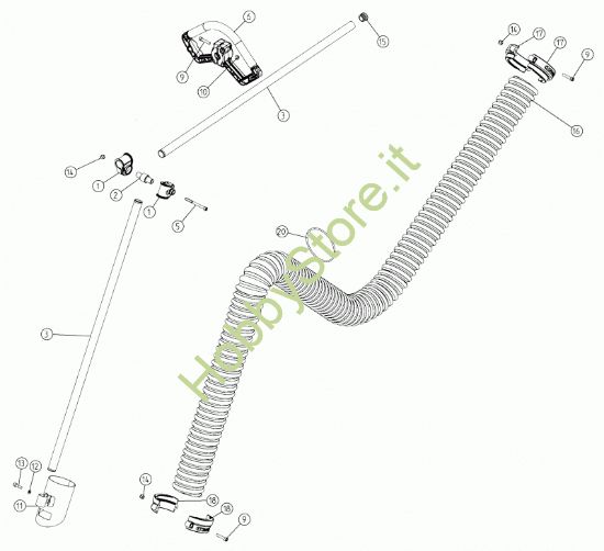 Picture of Tubi impugnatura e aspirazione D.75 V1200  prodotto dal 04/09/2015