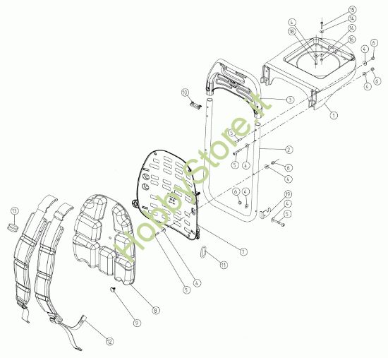 Picture of Telaio e schienale V1200B-BN 
