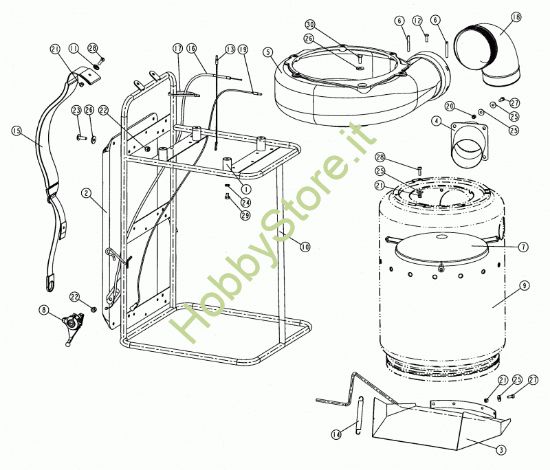 Picture of Telaio, serbatoio, schienale  prodotto dal 24/11/2006  al  30/04/2007