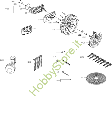 Picture of Esploso KR174E Ruote e accessori Kress