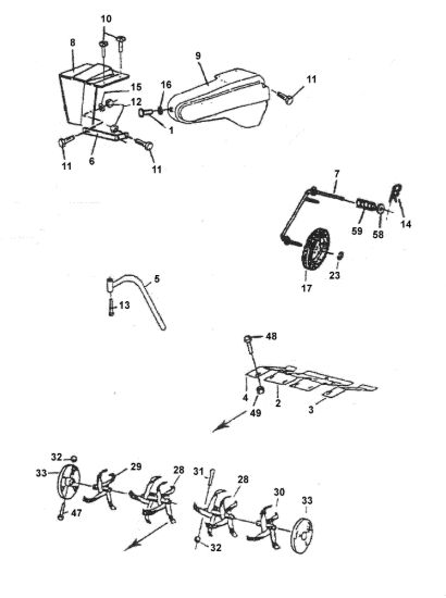 Picture of Tines-Guard,Wheel-Depth Bar,Belt Cover