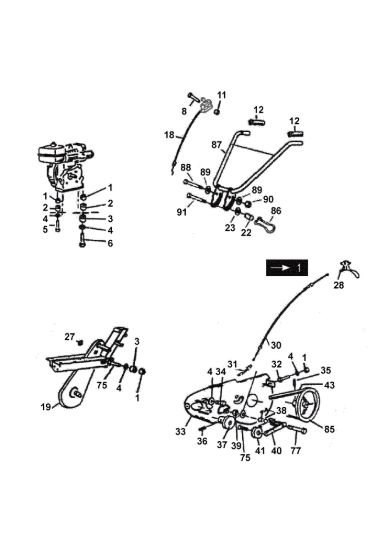 Picture of Control Cables,Drive Belt,Trasmissione