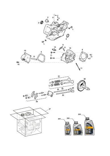 Picture of Cylinder head & Complete Engine