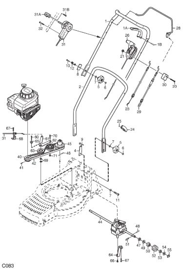 Picture of Handle + Transmission 4- Speed