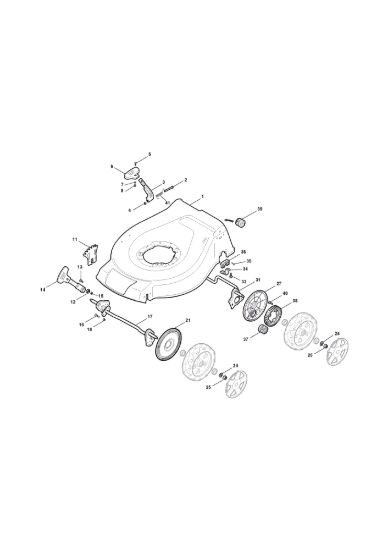 Picture of Chassis E Regolazione Altezza di Taglio