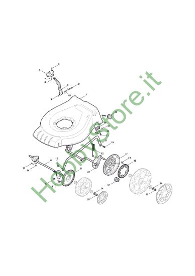 Picture of Chassis E Regolazione Altezza di Taglio